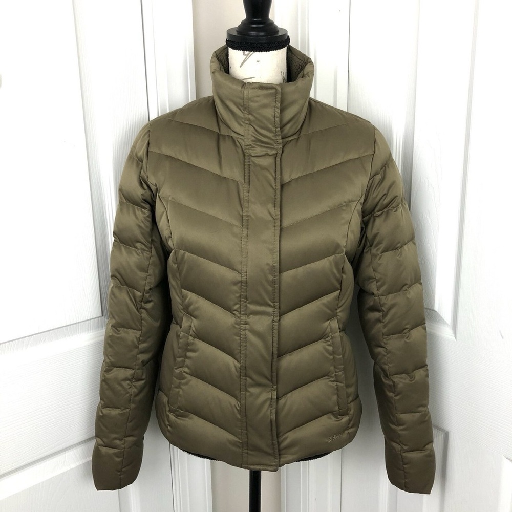 Goose down - Eddie Bauer Women's Olive Puffer Jacket
